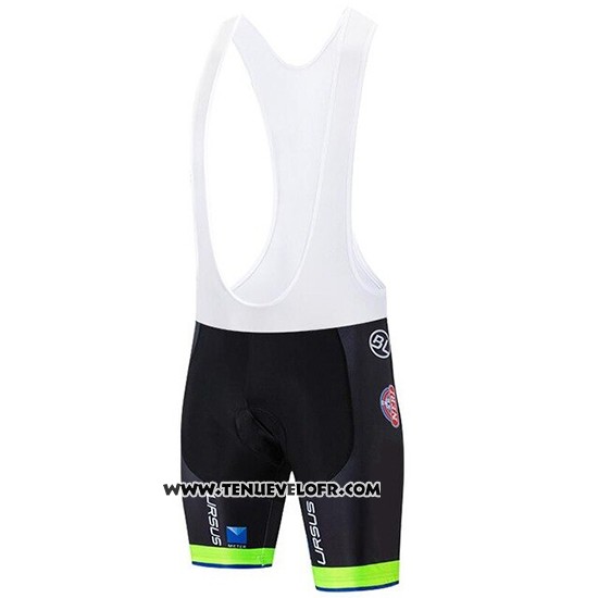 2019 Maillot Ciclismo Neri Italie Vert Noir Manches Courtes et Cuissard